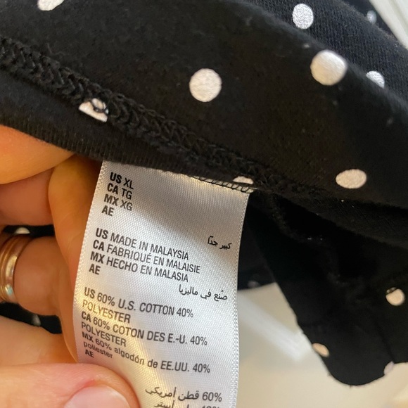 Style & Co. Black and White Polka Dot Long Sleeve Top - Picture 7 of 10